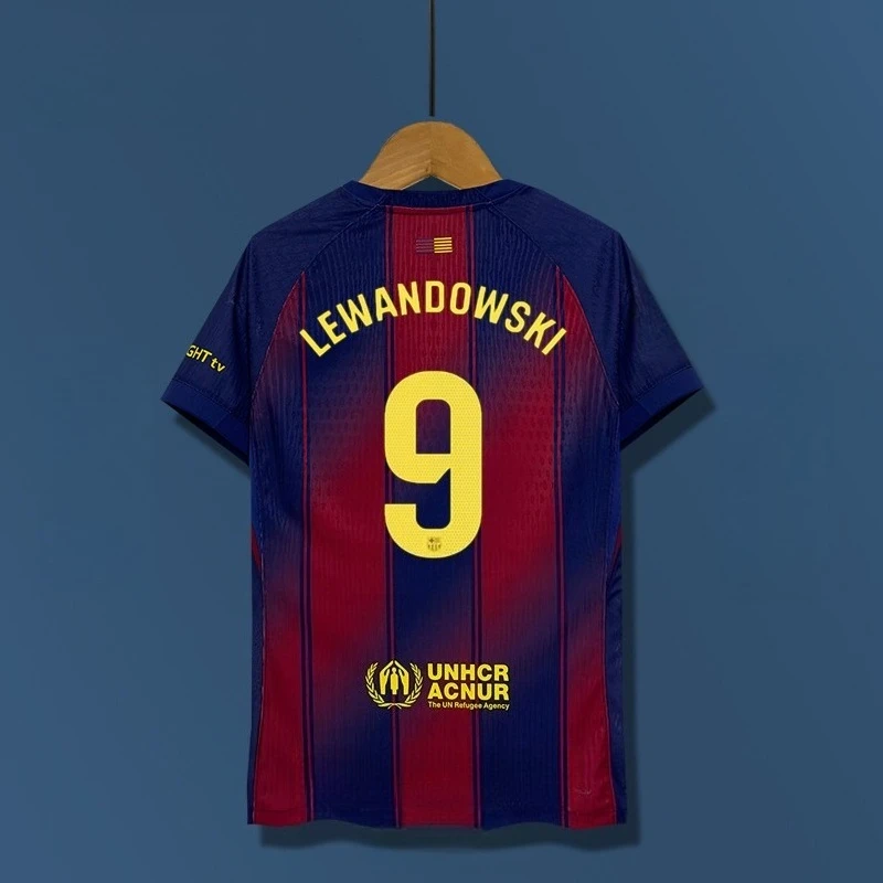 25_26 موسم برشلونة جيرسي بعيدا رقم 11 جيرسي مروحة نسخة الرجال والنساء الأطفال تنفس تي شيرت رياضي غير رسمي