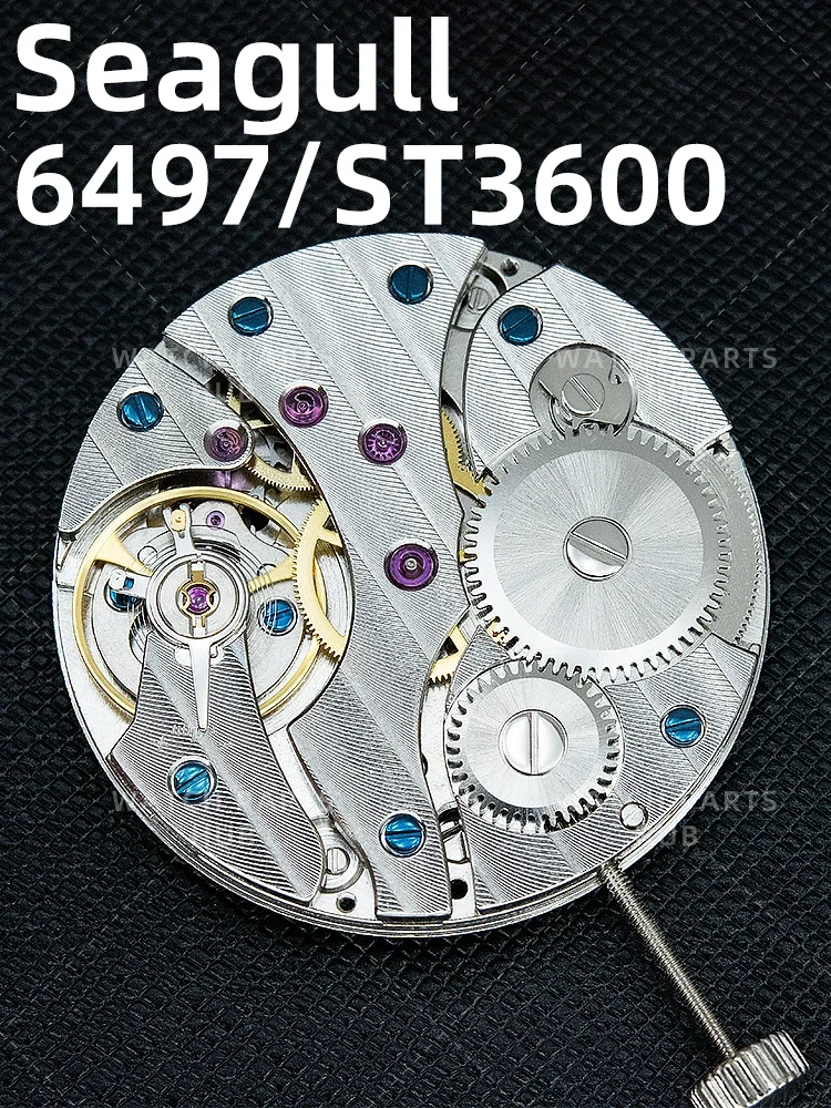 جديد حقيقي النورس ST3600 الحركة الميكانيكية ST36 الصين ساعة الرجال ETA 6497 اليد الرياح 17 جواهر ساعة صالح إصلاح جزء