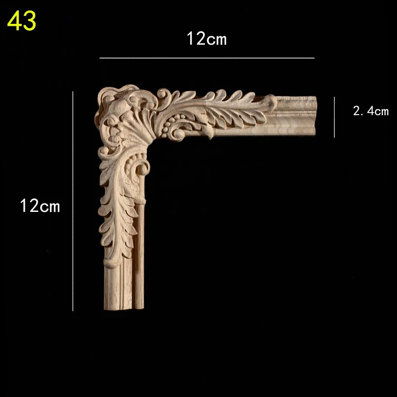 النمط الأوروبي الخشب زين حائط الخلفية الديكور الأزهار الخشب الشارات للجدار العتيقة Onlays القوالب عناصر ديكور المنزل