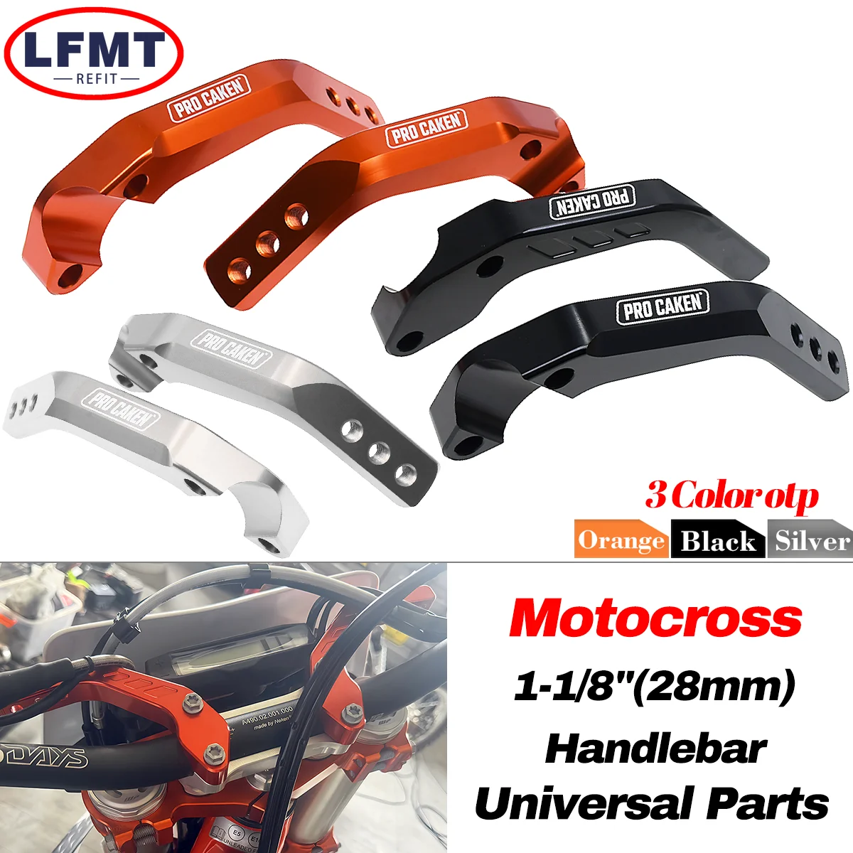 

Кронштейн-держатель для руля мотоцикла 1-1/8"(28 мм), универсальный, для KTM, Honda, YAMAHA, KAWASAKI, Husqvarna, мотокросс