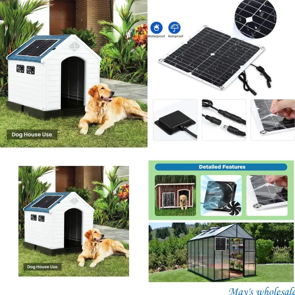 

Professional Solar Powered Exhaust Fan 12W Household Ventilation Fan Solar plate Powered Fan Air Extractors Easy to Use 448A