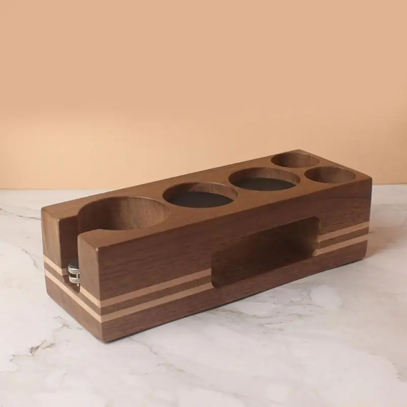 

D0AB Деревянный держатель для темпера для кофе Деревянная подставка для темпера для эспрессо Станция для тампера Деревянное для