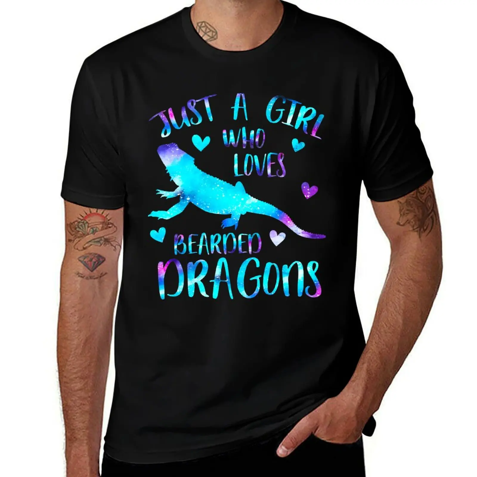 

Just a Girl who loves Bearded Dragons T-Shirt Man t-shirt anime boys animal print Men's clothing