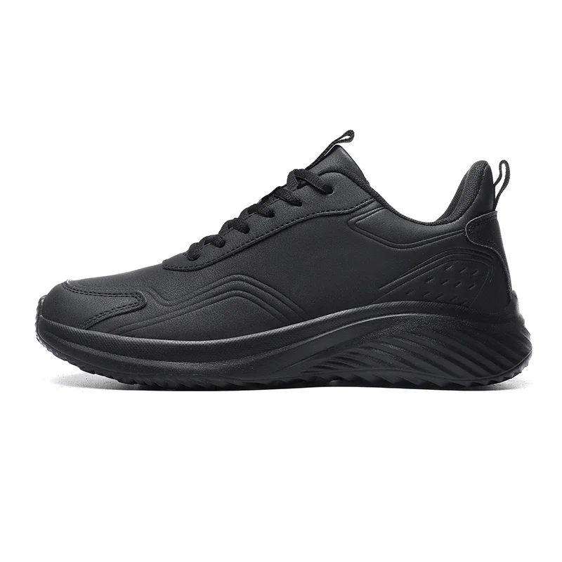 Autumn and Winter Men's Waterproof Sneakers Soft and Cushion Sport Shoes for Walking Plus Size Casual Shoes for Leather Cover