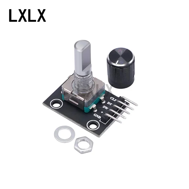 20-100PCS KY-040 Rotary Encoder Module with 15x16.5 Mm 360 Degree KY040 Potentiometer Rotary Knob Cover for Arduino