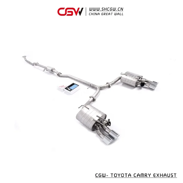 Trustable Quality Active Sound Exhaust Muffler with Electric Valve Control for 8th Gen Camry 2.0 2.5 Dual Chrome Tips - view 4