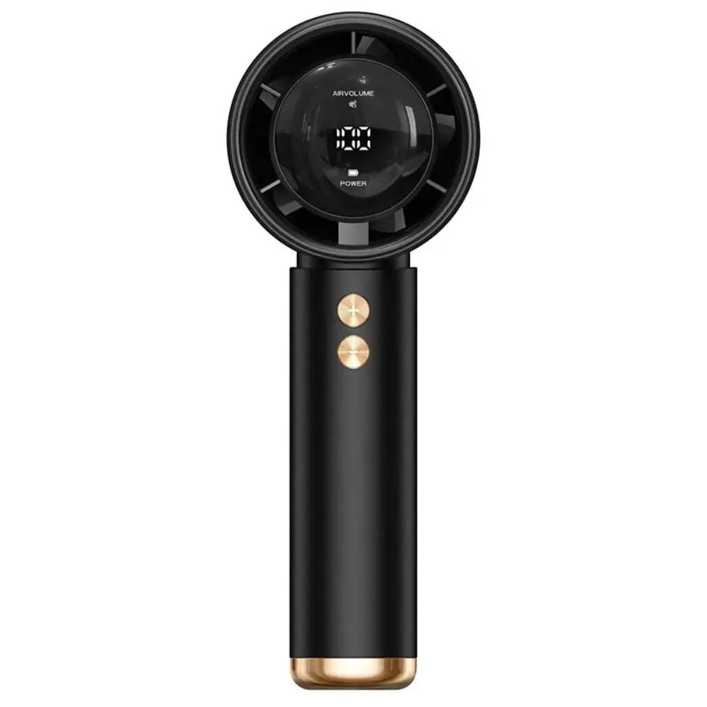 Mini Handheld Fan USB Fast Charging LED Digital Display Fan Mute Turbocharged Highspeed Fan For Travel Outdoor Activities