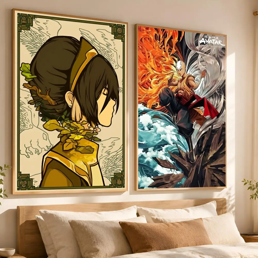 Cartoon A-Avatar The L-Legend Korra Poster Matte Self-Adhesive Wall Art Print Living Room Bedroom Home Wall Decor