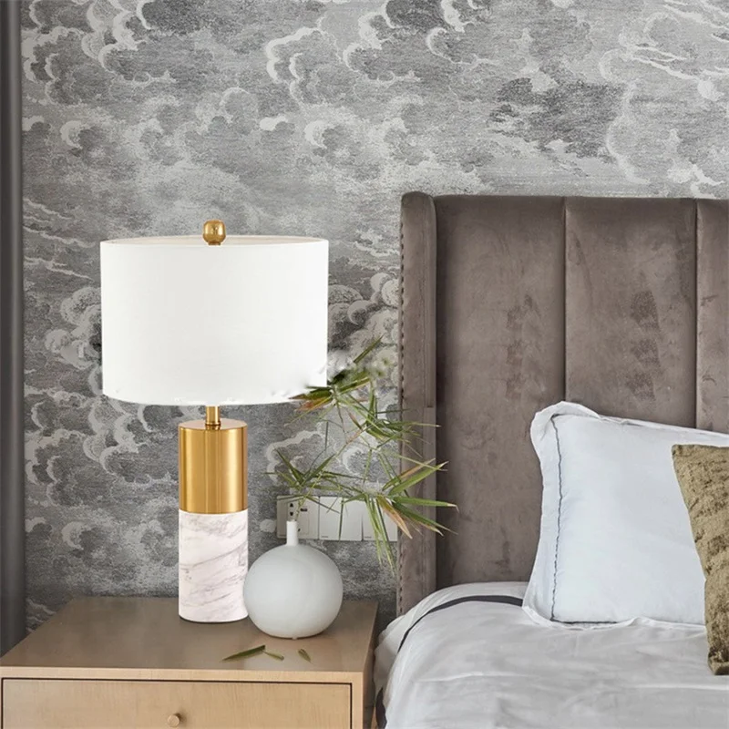 Modern Marble Table Lamp LED Light Luxury Creative Design Decoration Home Bedroom Living Room
