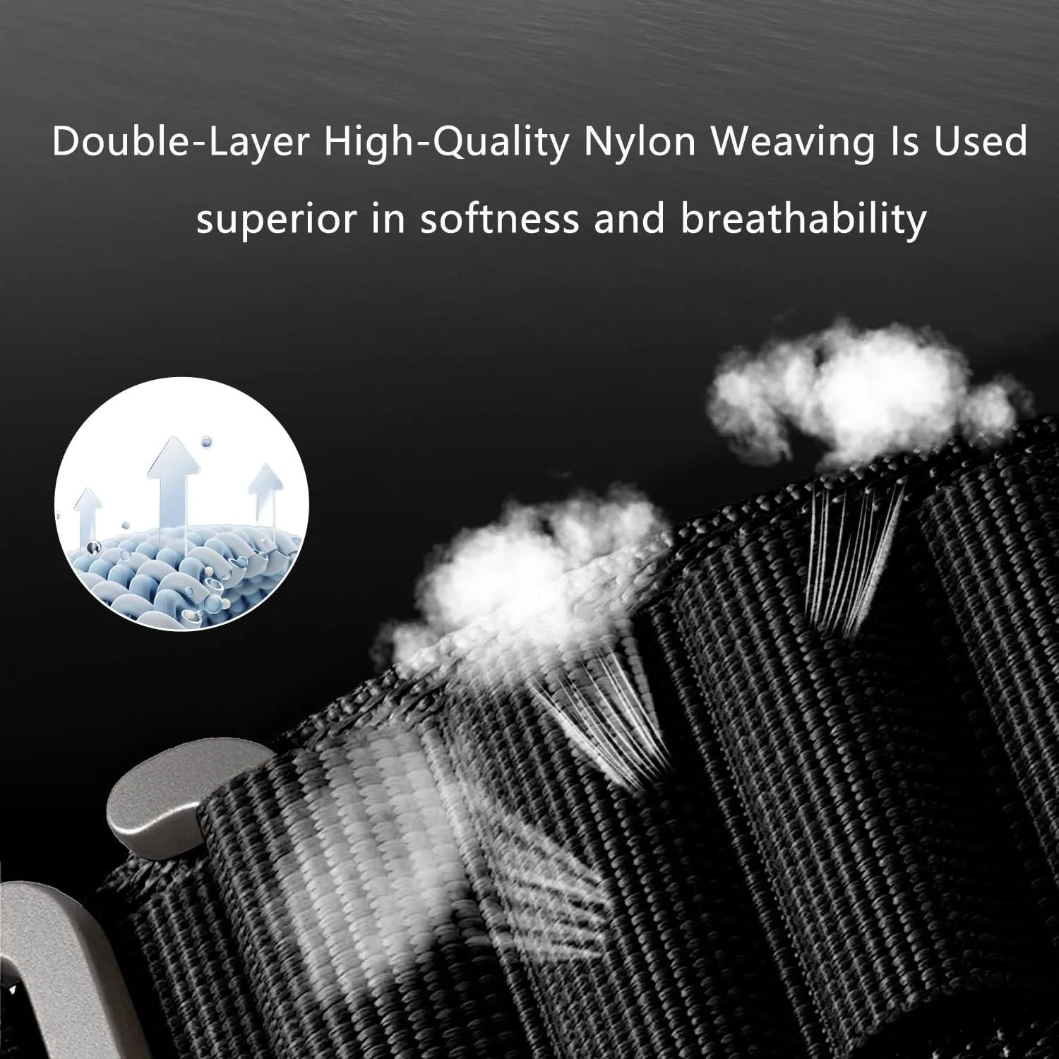 C-Type Buckle Band for Fitbit Versa 4/Versa 3/Sense/Sense 2 Band, Nylon Breathable Strap