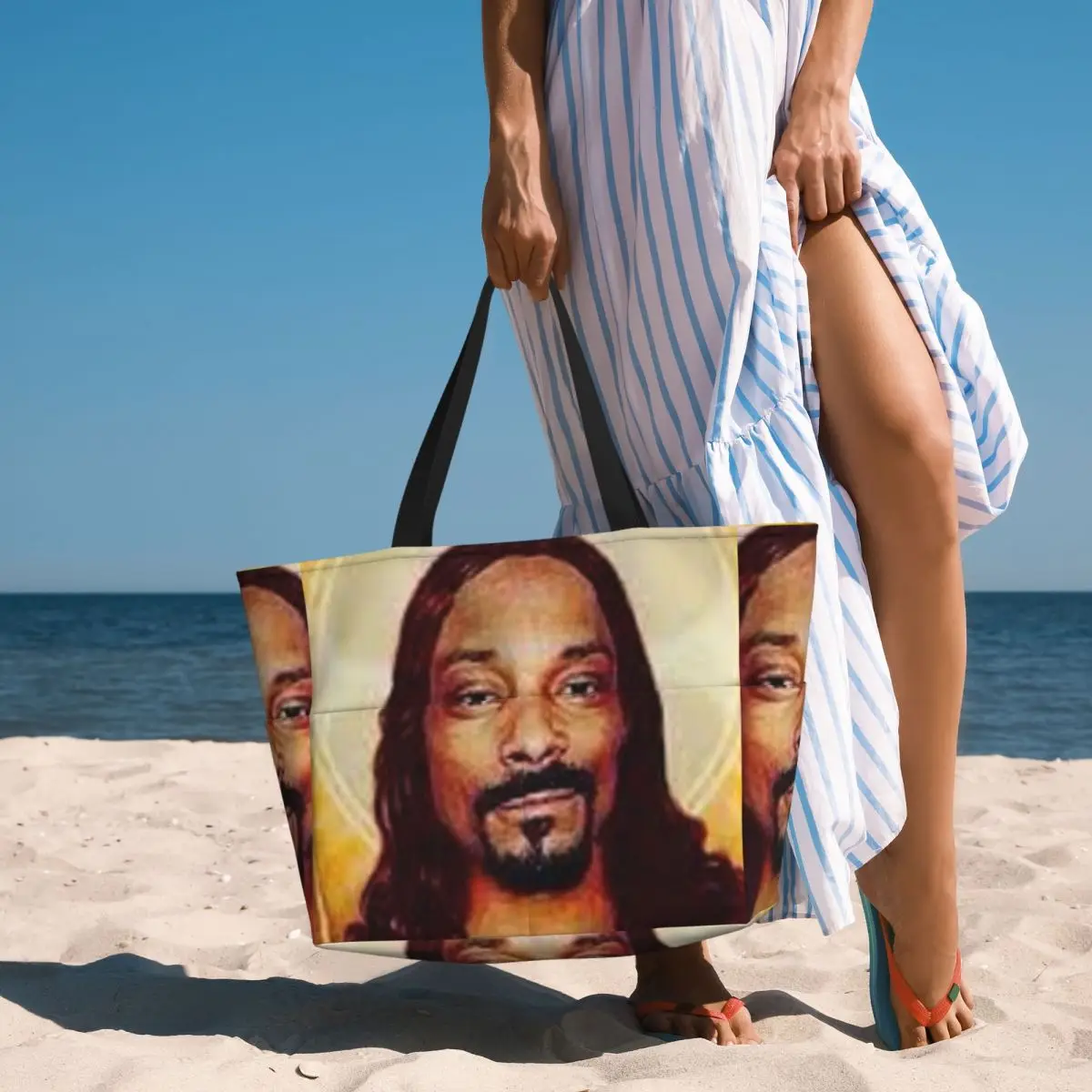 سنوب دوج يذهب يسوع حقيبة حمل على الشاطئ حقيبة رياضية رياضة اليوغا واق من المطر حقيبة حمل كبيرة للنساء حقيبة سفر حقيبة اللياقة البدنية