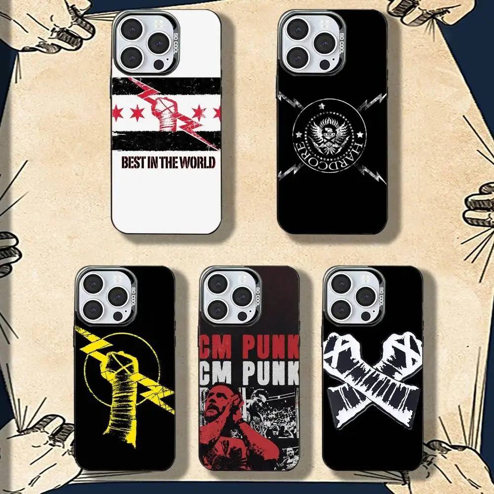 

C-CM Punks Logo Phone Case For iPhone 16,15,14,13,12,11,8,7,Pro,Max,Plus,Mini,XS,SE Shockproof Matte Cover