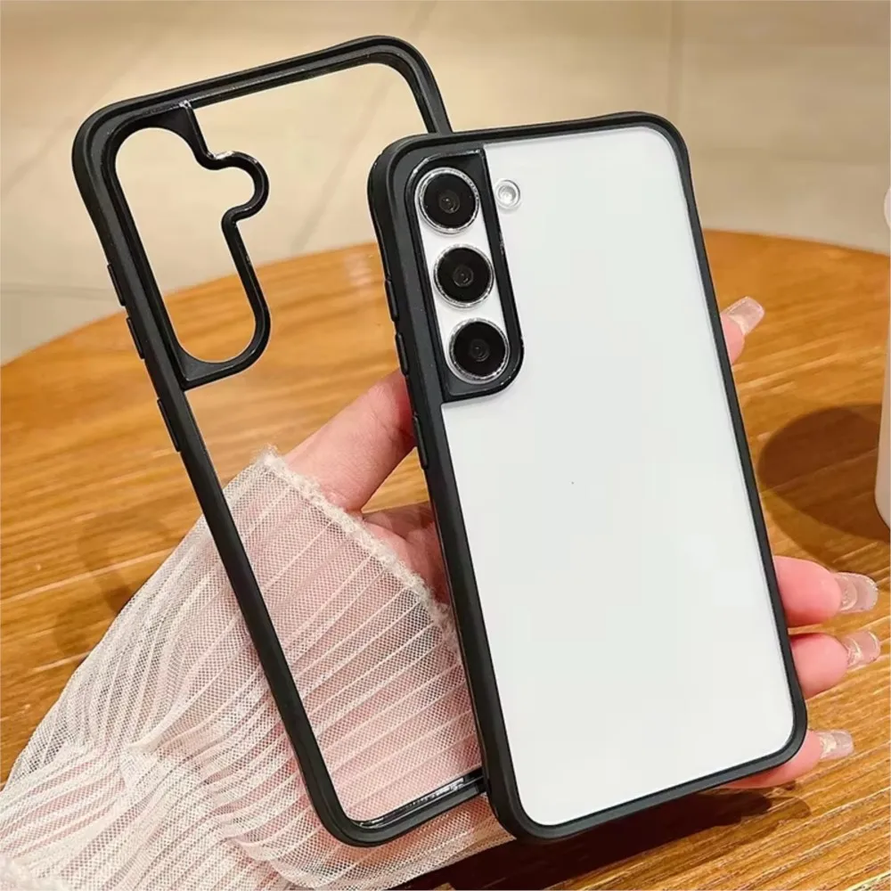 Luxury Transparent Clear Shockproof Phone Case For Samsung A57 A37 A07 A17 A56 A55 A36 A26 A25 A16 A06 Matte Acrylic TPU Cover