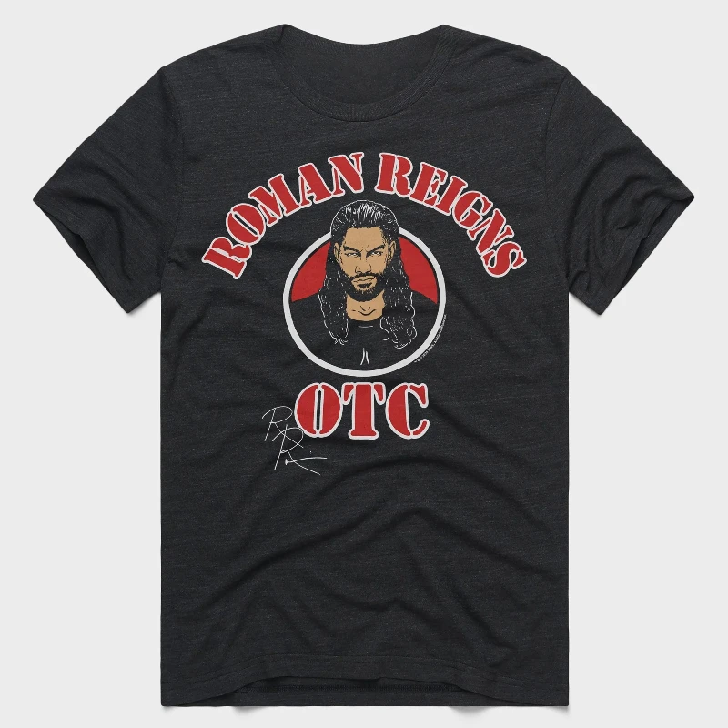 2025 الرجال 100% القطن الشباب الروماني عهد OTC الاطفال ريترو WWE تي شيرت طاقم الرقبة طباعة الترفيه الرياضة في الهواء الطلق للجنسين ملابس علوية #1