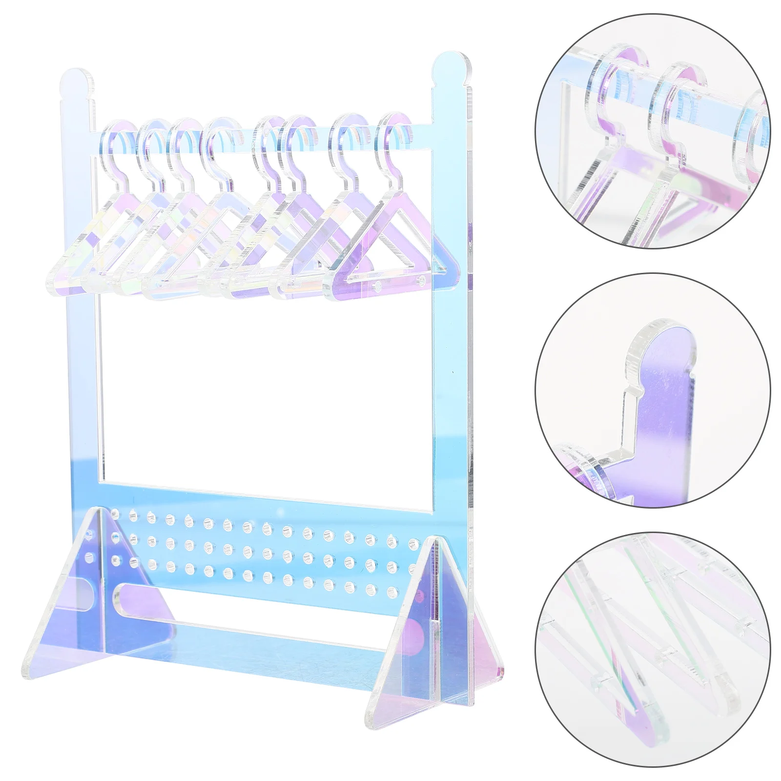 Oorbelplank Acrylstandaard met mini-hangers Sieraden Kleine organisator Oorbellenhouder Rack Display