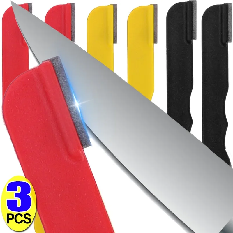 Multi Functional and Portable Black Knife Sharpener Outdoor Scissors Garden Pruning Fruit Branch Pruning Grinding Stone Tools