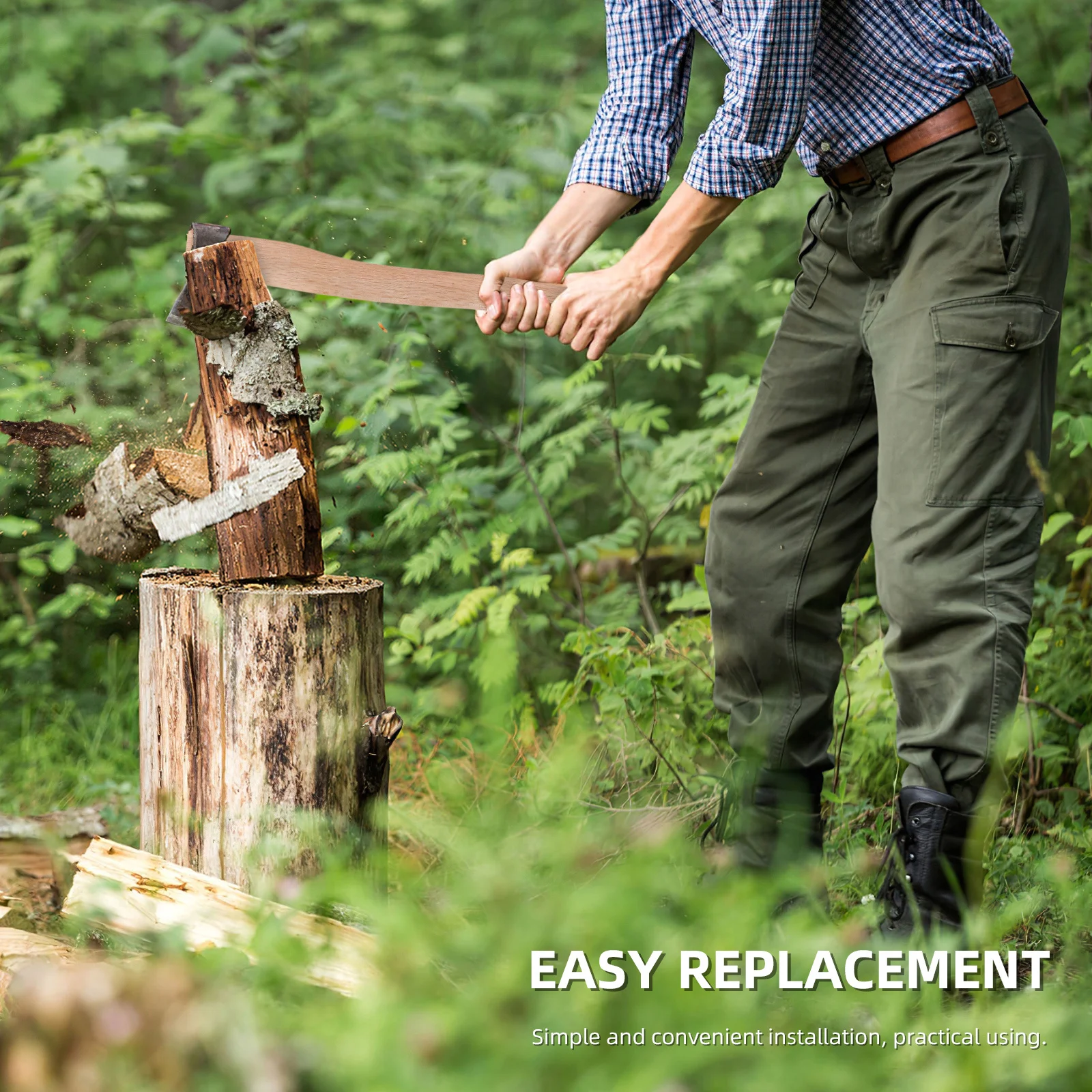 

Replacement Axe Handle For Shovel Garden Tools Hardwood Handle Ideal For Landscaping Chopping Durable Wear Resistant Grip Axe