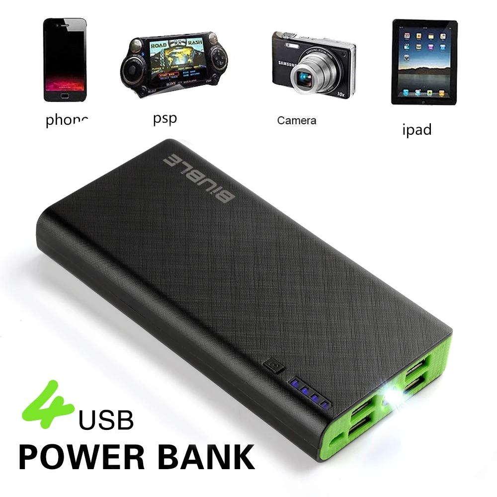 20000 mAh Power Bank Fast Charging 100% Sufficient Capacity Portable Battery Charger for iPhone Xiaomi Huawei Samsung