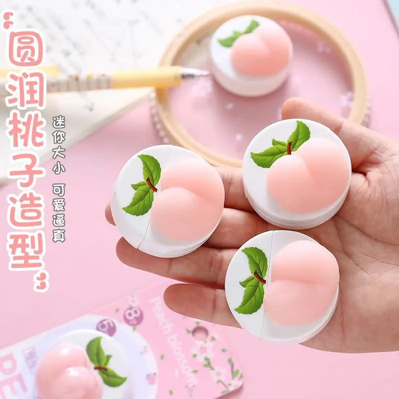 Peach Paint Correction Tape Easy To Use Decompression Correction Belt School Supplies Kawaii Stationery Office Accessories