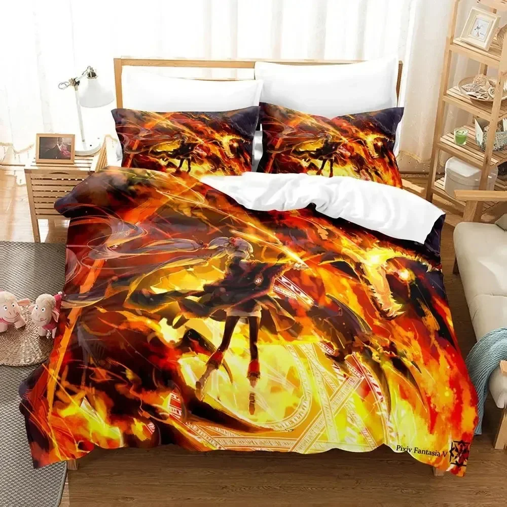 

Anime Pixiv Fantasia T Bedding Set Duvet Cover Bed Set Quilt Cover Pillowcase Comforter king Queen Size Boys Adult Bedding Set