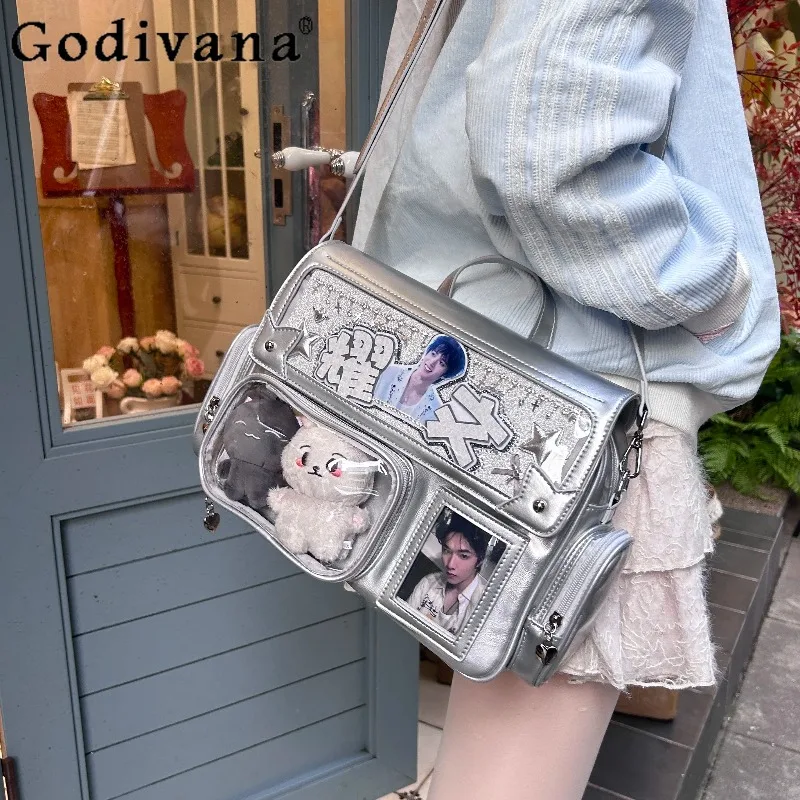 

Second Dimension Japanese Original Transparent Itabag Large-capacity Star Chasing Cute Girl Baby Bag Versatile Oblique Span Bags