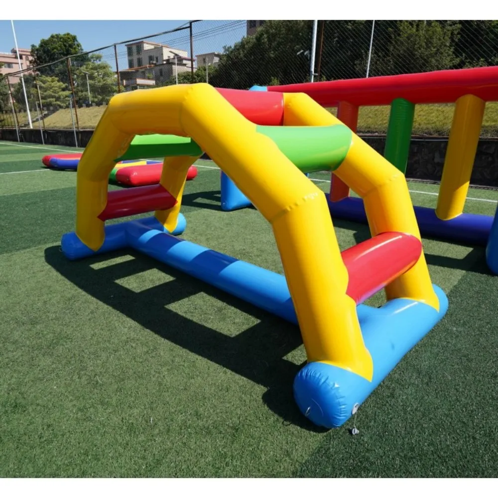 

Надувной плавучий арочный мост-препятствие для бассейнов и озер | Модульный элемент для аквапарка: стимулирует продажи