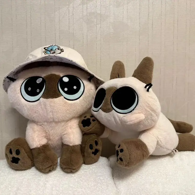 35-60cm Siamese Cat Animals Stuffed Doll Super Soft Home Office Decor High Quality Sitting&Lying Posture Toys Christmas Presents