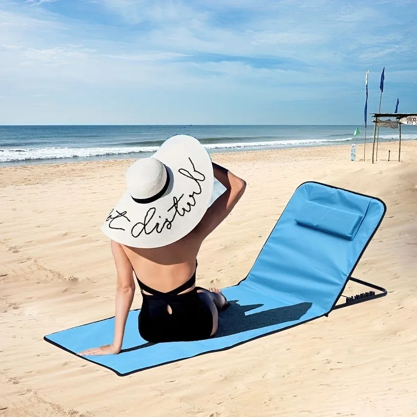 

Outdoor beach mat Oxford cloth gear adjustment folding storage sundeck chair sitting and lying camping floor mat picnic mat