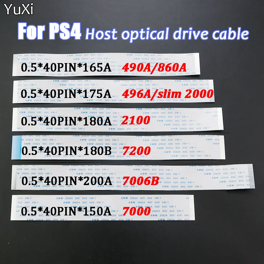 10Pcs Host Optical Drive Laser Lens Flex Cable Ribbon For PS4 490A 496A 860A 2000 2100 7000 7006B 7200 Flat Flexible Ribbon