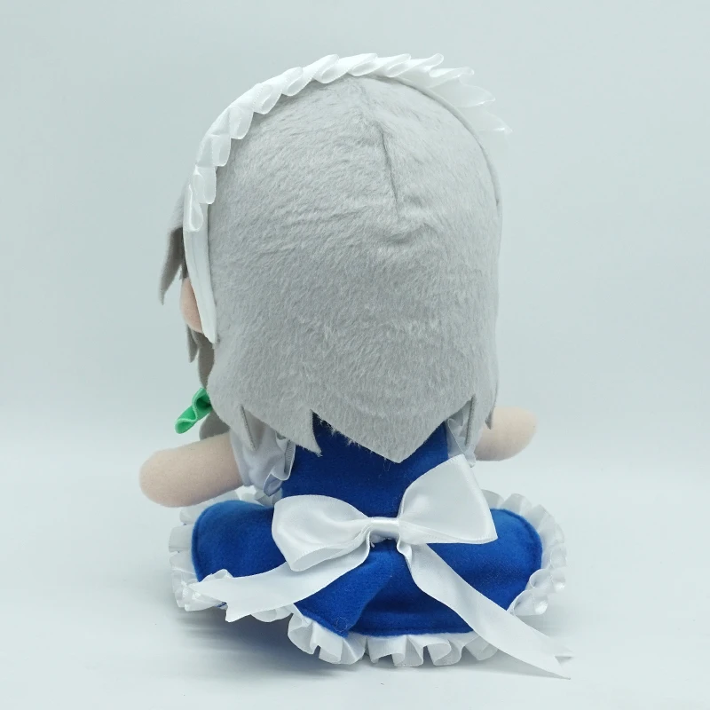 20CM Anime TouHou Project Fumo Izayoi Sakuya Cute Figure Doll Plush Stuffed Sitting Dolls Toy Cosplay Kawaii Xmas Gifts