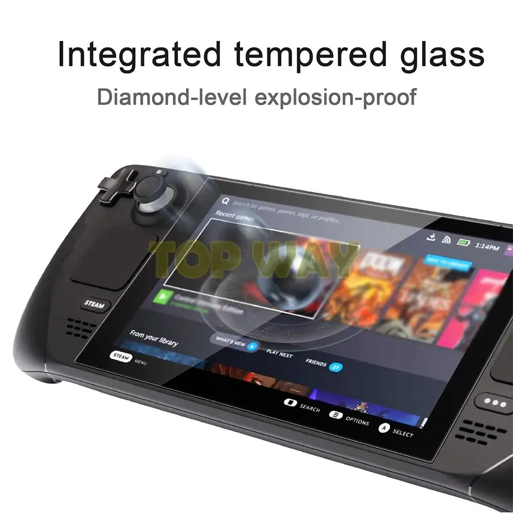 Vidrio templado para válvula de cubierta de vapor, película 9H para pantalla de cubierta de vapor, plástico Pet antiarañazos, consola de juegos, 1 unidad