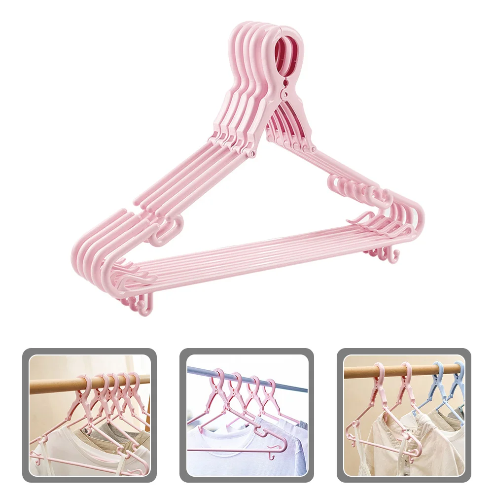 

5Pcs Windproof Plastic Clothes Hangers Heavy-Duty Multi-Function Clamp Clothes Hangers for Pants Towels Shirts