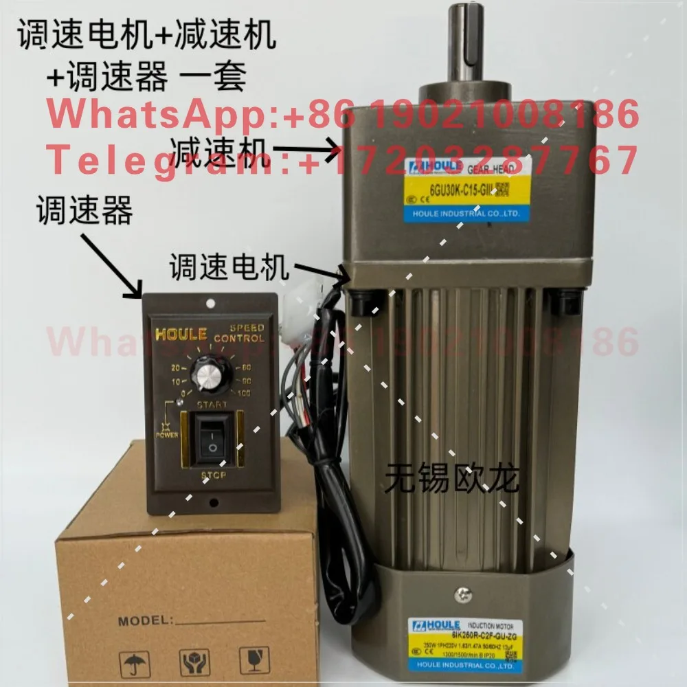 HOULE 250W AC gear reduction motor/speed control motor 6IK250R-C2F-GU-ZG speed control motor