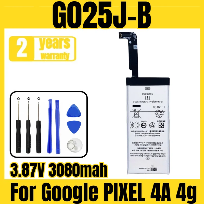 Suitable for Google PIXEL 4A 4g battery G025J-B mobile phone battery, new large capacity, free tool 3.87V 3080mah