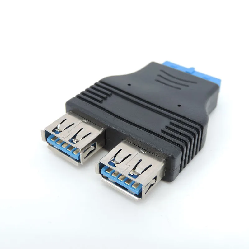 

Dual Port USB 3.0 to Motherboard Mainboard Internal 20pin Header Adapter 20-pins to 2 X USB A Female L1