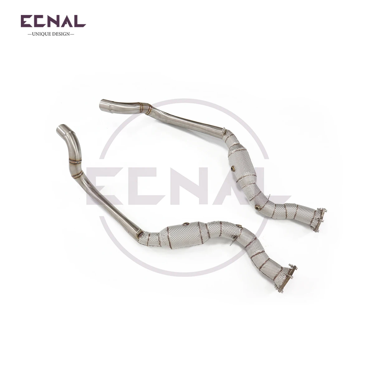 

Ecnal Exhaust Downpipe for Porsche Panamera 970 3.0T 3.6L 4.8L 4.8T 2010-2016 Car Sport Exhaust Pipe with Catalytic Converter