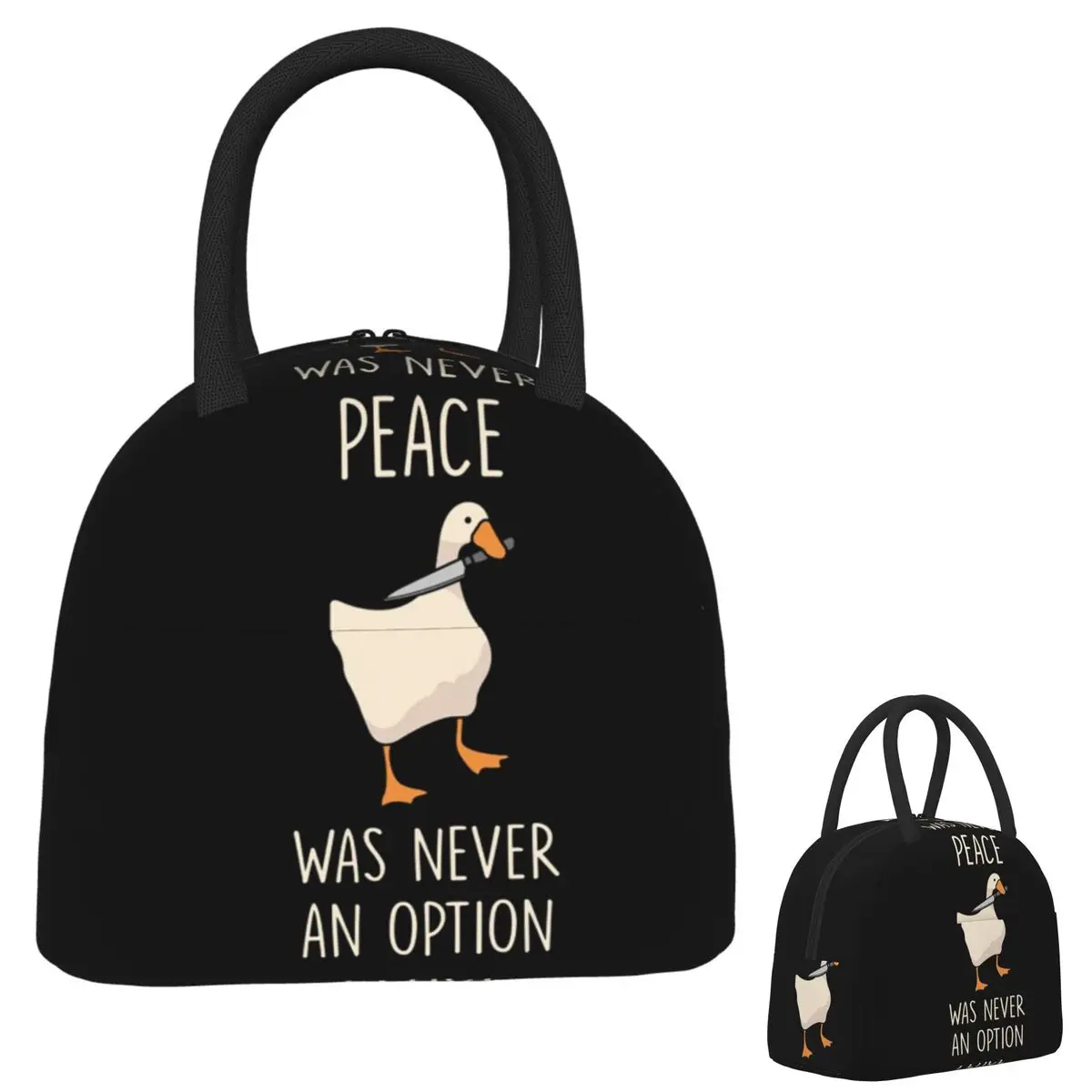 

Goose Goose Peace Was Never An Option изолированная сумка для обеда для женщин и детей герметичные коробки для еды термобокс для обеда сумка