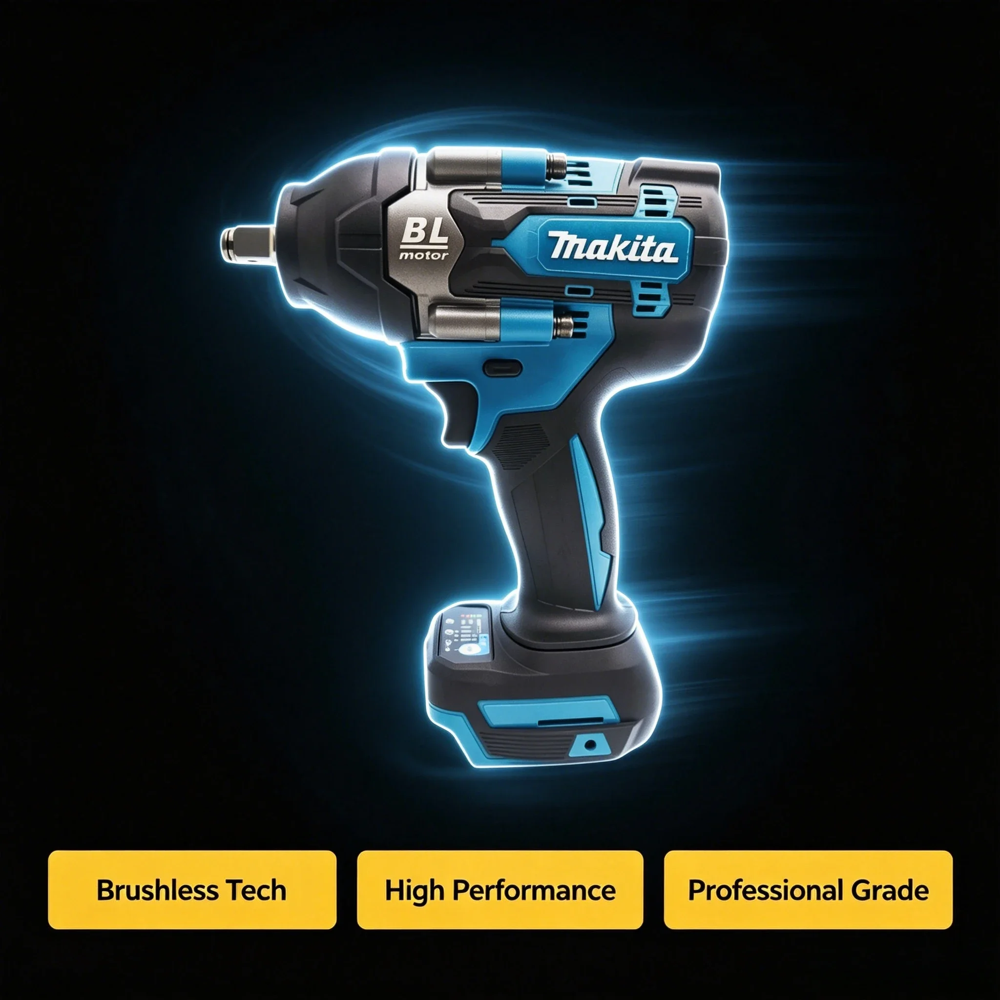 Makita DTW700 Cordless Brushless Impact Wrench 18V, Heavy-Duty Large Torque Lithium Wrench for Bolt Tightening（only tool） view 3
