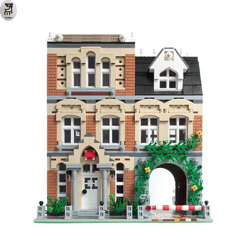 MOC Town Hospital Modular Museum House Architecture Series Building Blocks Street View Model DIY Toys Bricks Gift for Children