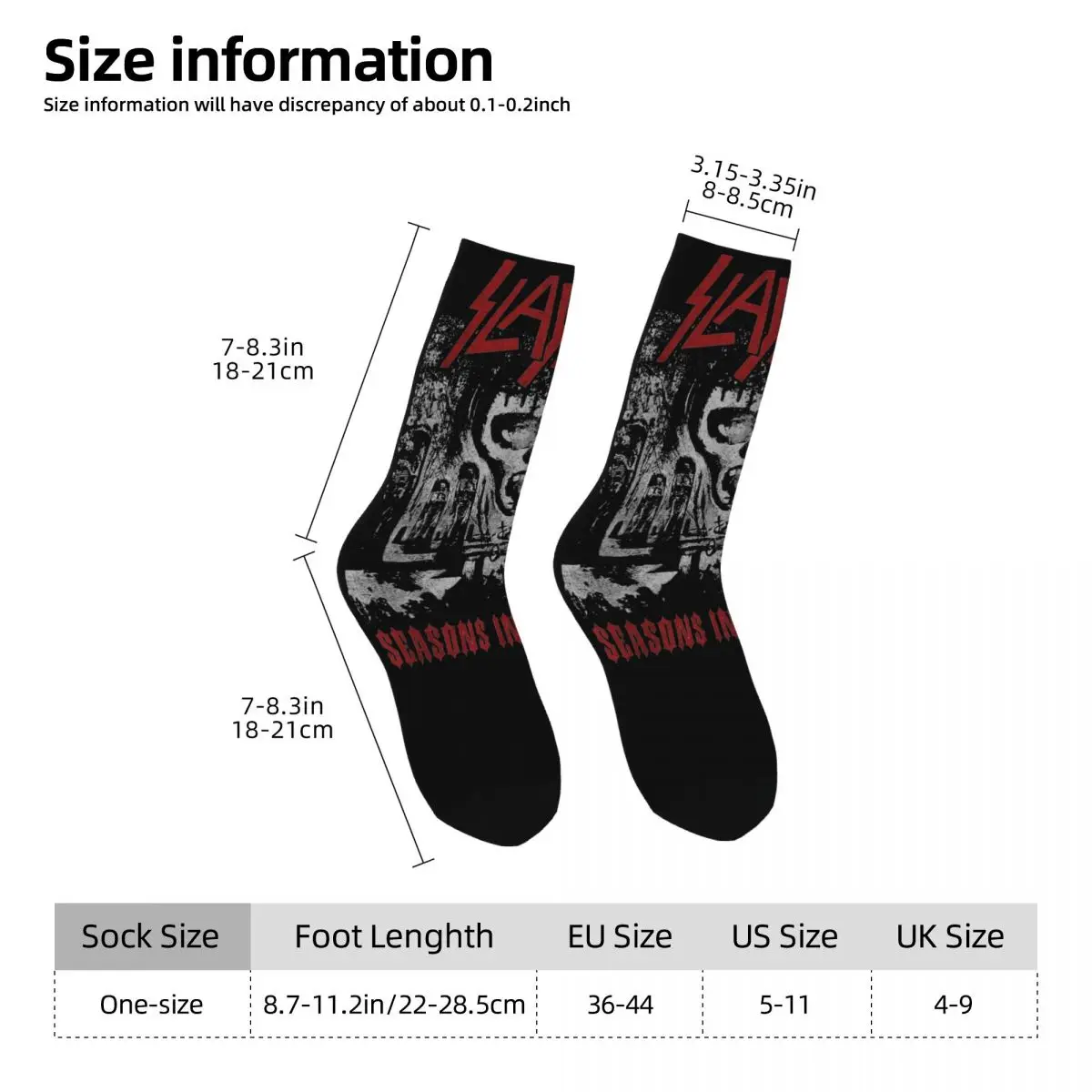 Harajuku The Abyss Slayer Band Football Socks Polyester Long Socks for Unisex