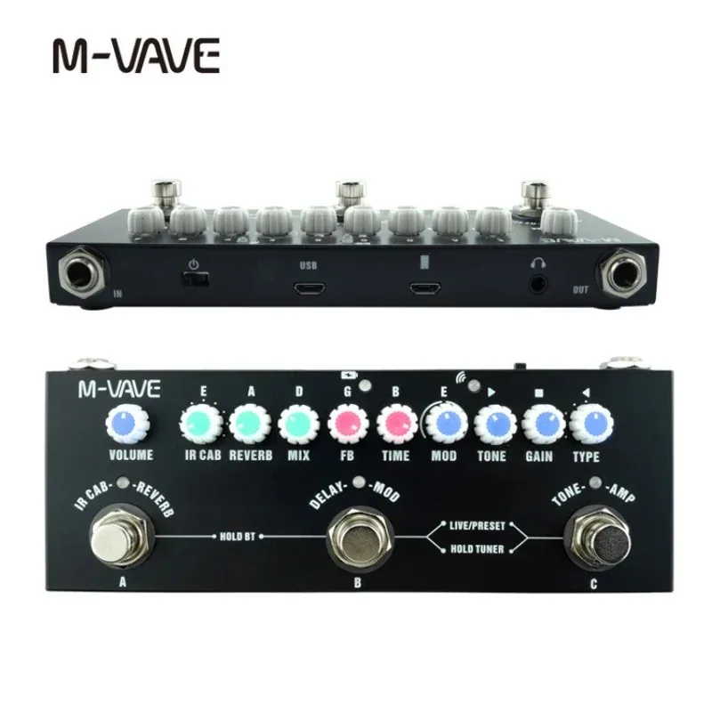 

M-VAVE CUBE BABY Portable Multifunctional Electric Guitar Effect Pedal Combined Guitar Pedal Recording Audio Interface Function