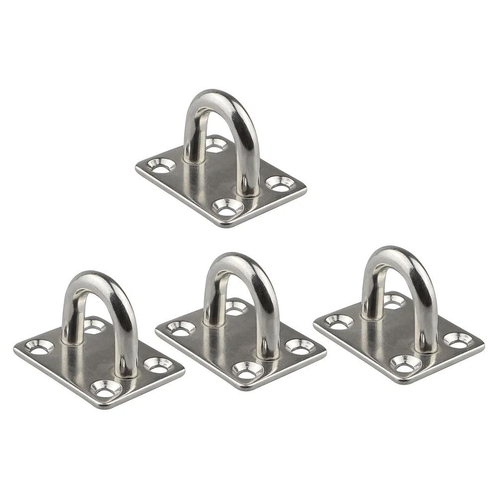 

4 Pcs Stainless Steel Hooks High Polish for Hanging Fans Hammocks Light Fixtures Wind Chimes Home Balcony Kitchen