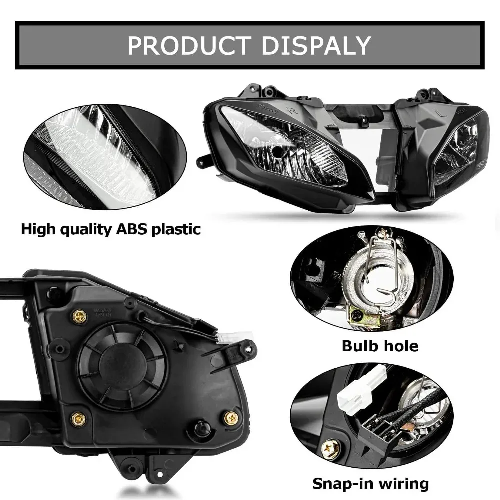 Motorcycle Accessory Front Headlight Head lamp light Assemblies For Yamaha YZF R6 2008-2016