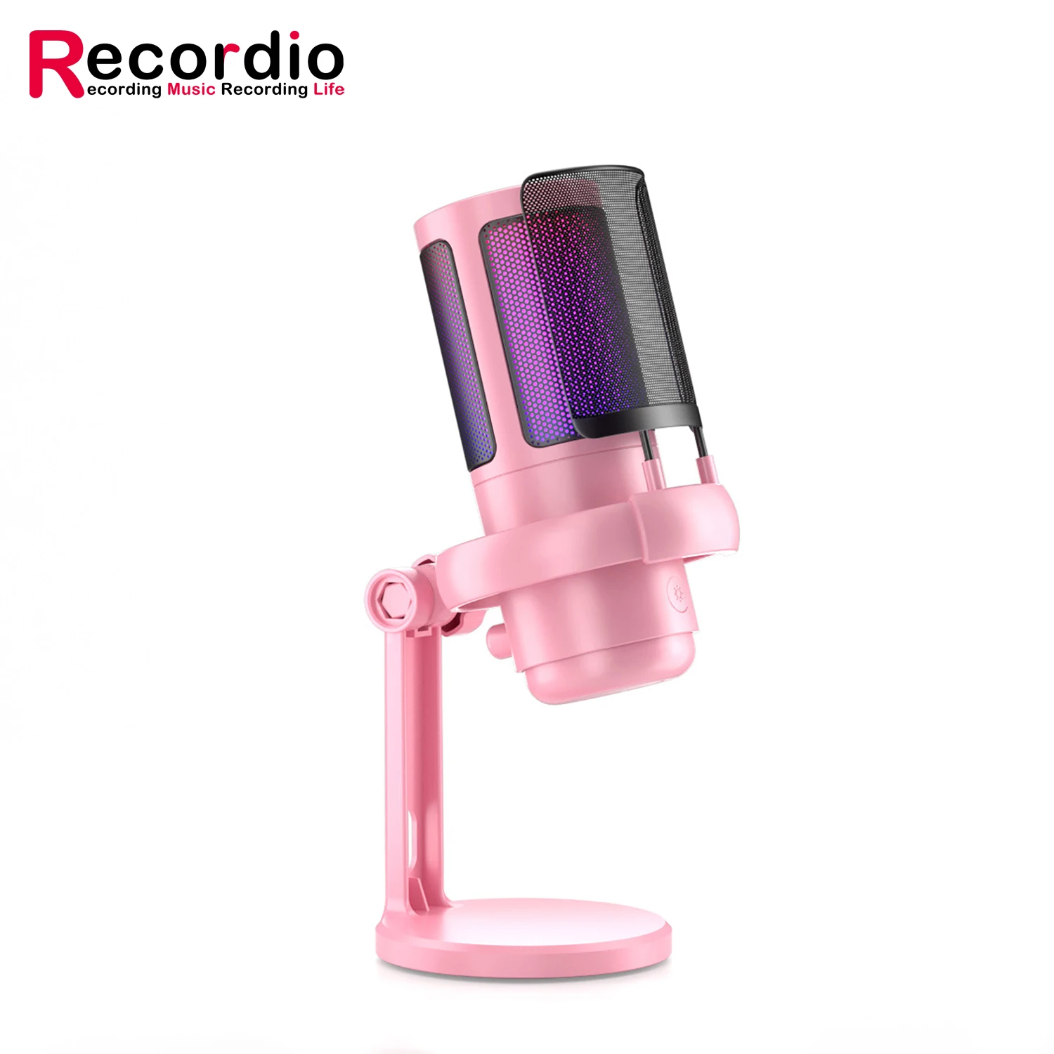 ME6P gaming microphone USB computer recording microphone with anti-spray net set RGB lighting condenser microphone