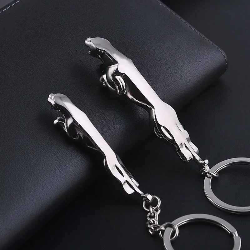 Alloy Car Luxury Leopard Head Key Chain Key Rings Holder Keychains For Jaguar F-PACE XJ XE XF XJ F-TYPE E-PACE