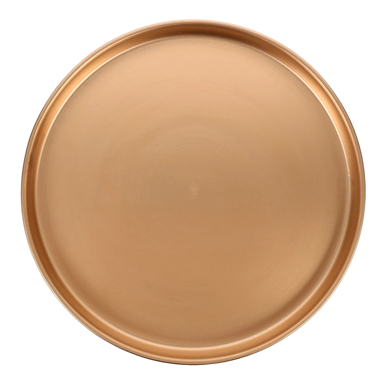 Large Round Ceramic Plant Saucer Gold Finish for Indoor Plants Water Drainage Tray Home Decor Flower Pot Base Mat Drip Tray
