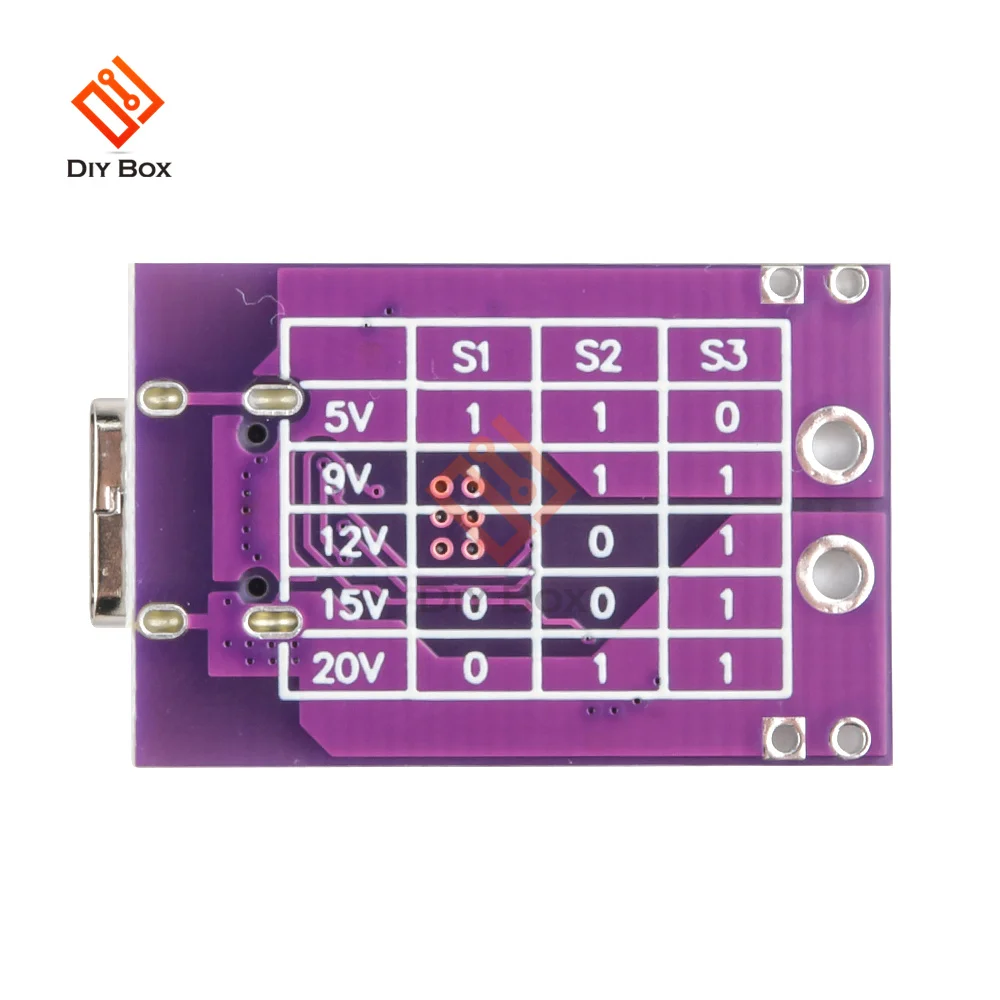 Type-C QC AFC PD2.0 PD3.0 to DC Spoof Scam Fast Charge Trigger Polling Detector USB-PD Notebook Power Supply Change Board Module