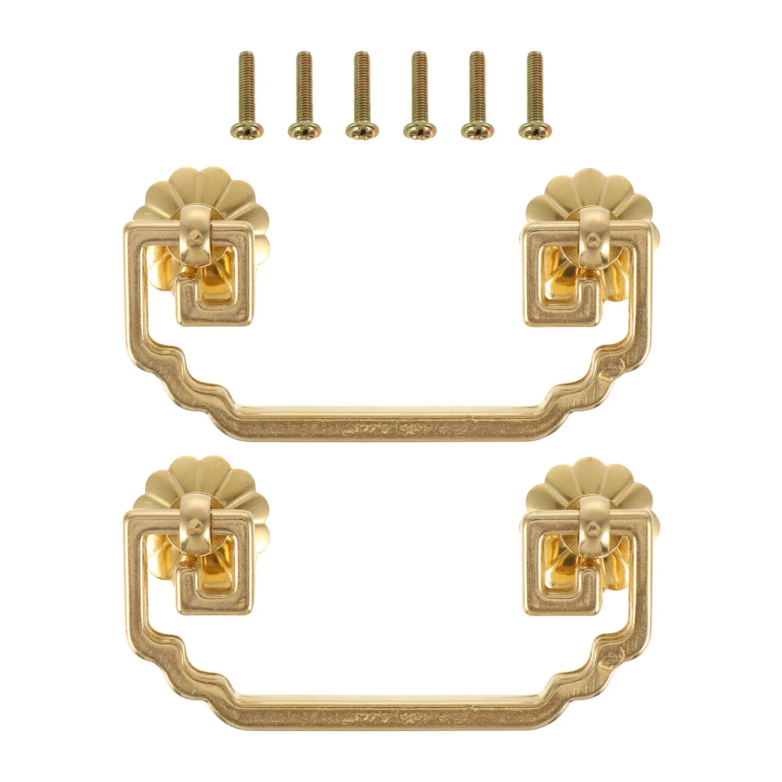 

2 Pcs Copper Handle Kitchen Cabinets Double Hole Vintage Exterior Doors Drawer Pulls Wardrobe niture Handles