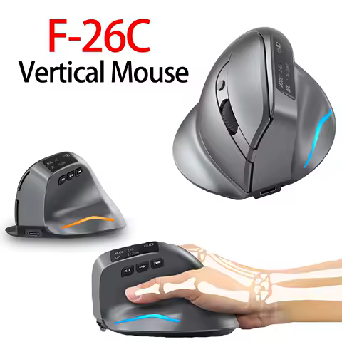 ZELOTES F-26C F35 F36 F17 Ergonomic Vertical Mouse 2.4G Wireless Gaming Mice USB Optical Mouse 3200DPI Gamer Mause For Laptop PC