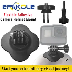 Cámara de acción Base fija adaptable Flexible para Insta360 x4 Gopro Hero DJI Osmo accesorios de acción soportes de Base para casco de motocicleta